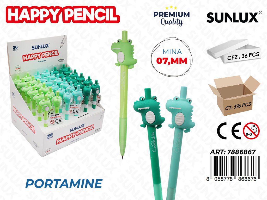 Happy Pencil Portamine Dinosauro 0.7Mm