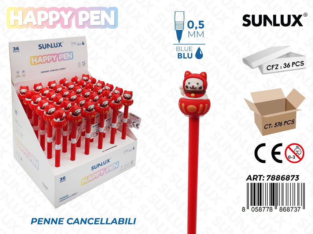Happy Pen Cancell. Blu Cat 0.5Mm