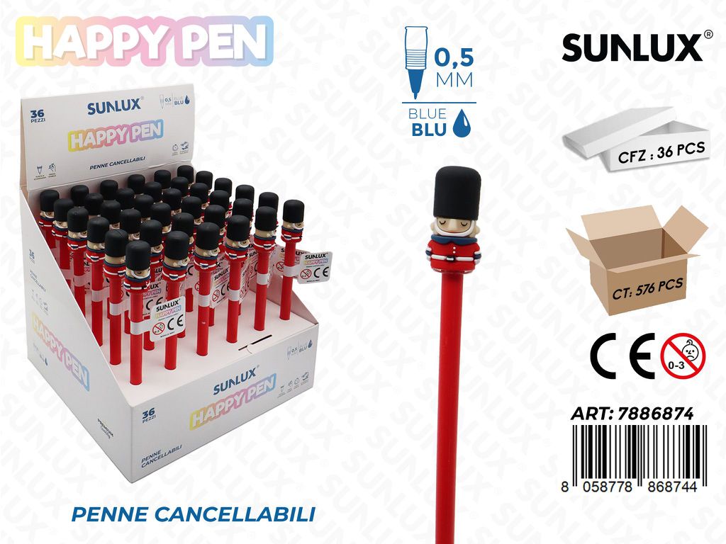 Happy Pen Cancell. Blu Soldatini 0.5Mm
