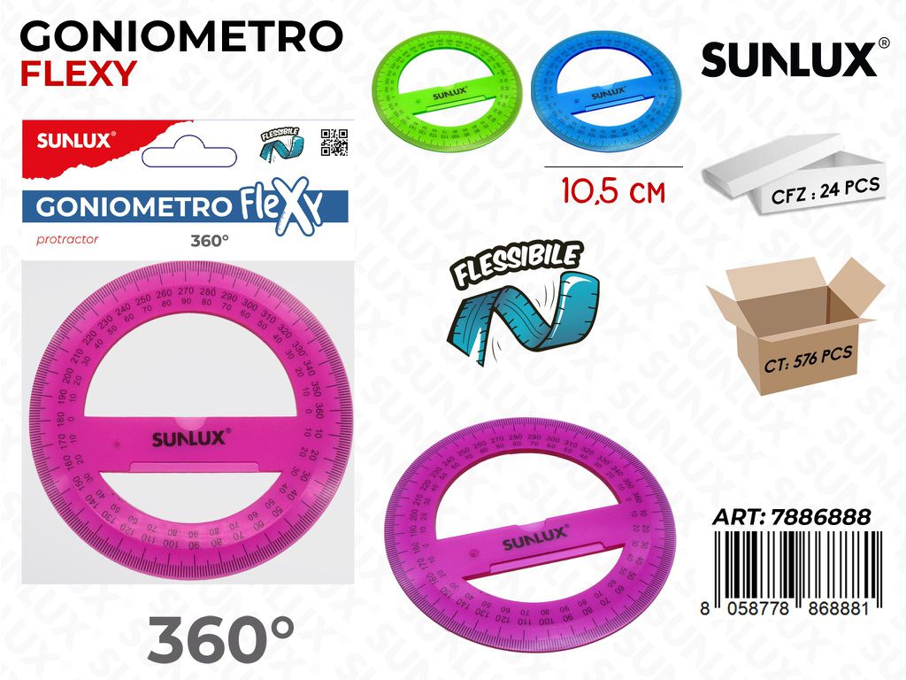 Sunlux Goniometro Flexy 360° 10.5CM Ass.