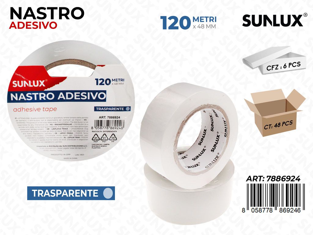 Sunlux Nastro Adv Trasp. 48MM*120MT