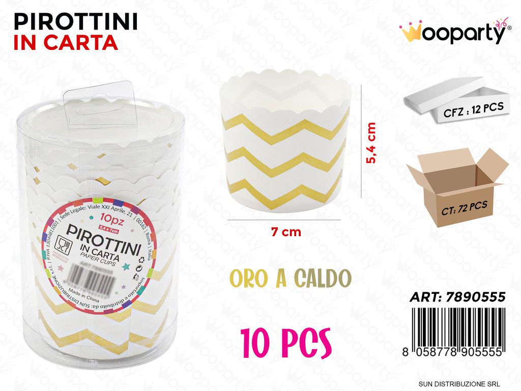 Pirottini in Carta Zig-zag Oro 7*5.4CM 10PCS
