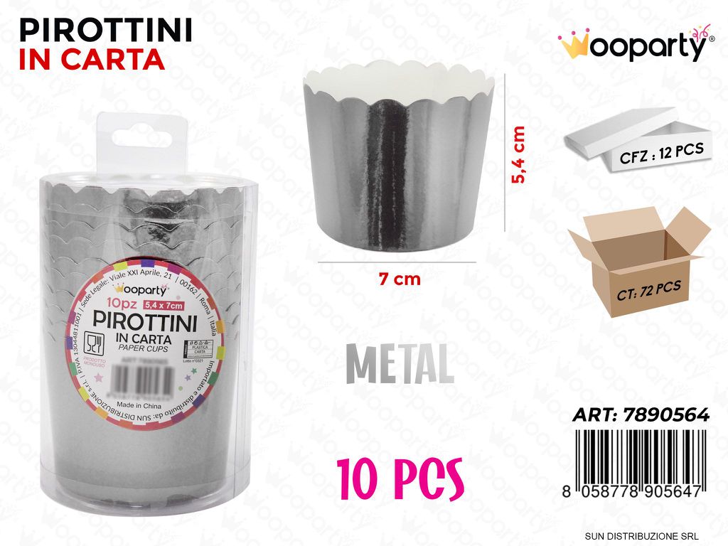 Pirottini in Carta Arg. Metal 10PCS 7*5.4CM
