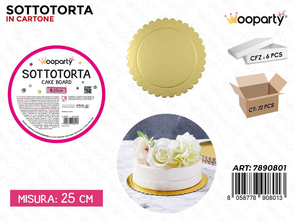 Sottotorta in Carta Oro D. 25CM