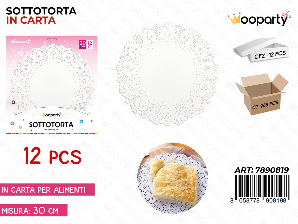 Sotto Torta in Carta D.30CM -12PCS