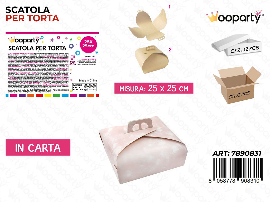 Scatola per Torta in Carta 25*25CM