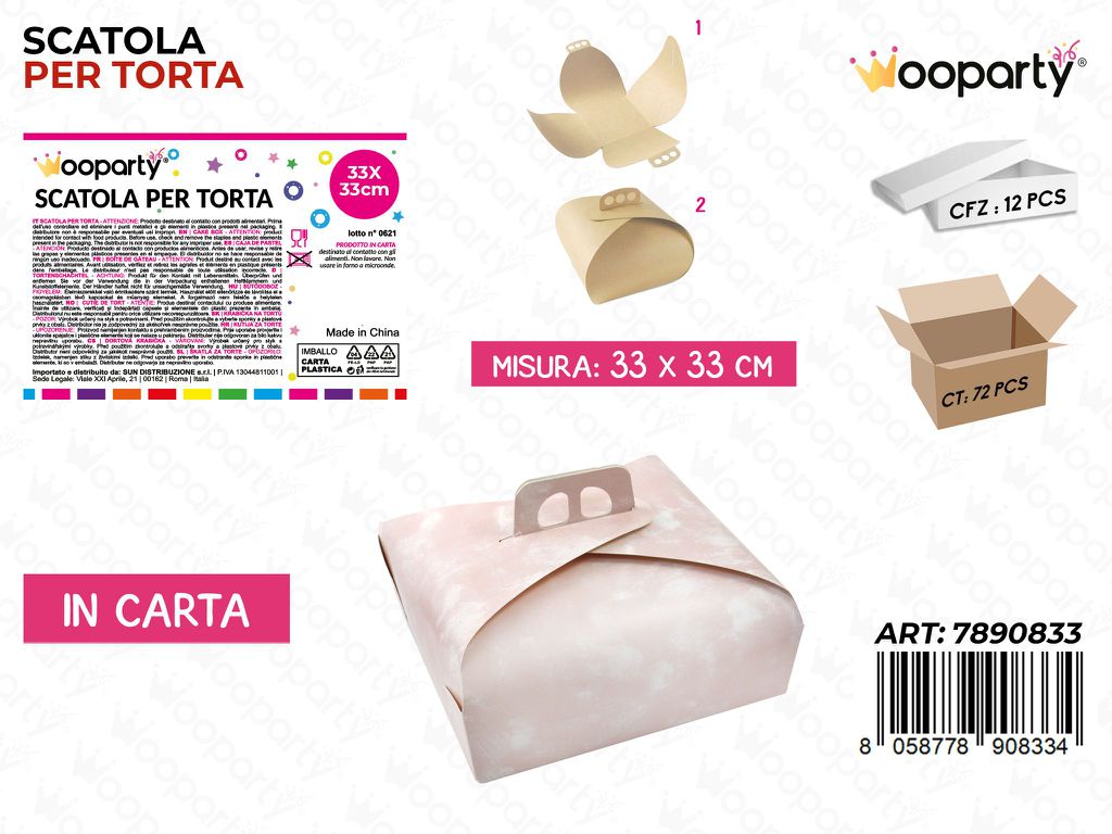 Scatola per Torta in Carta 33*33CM