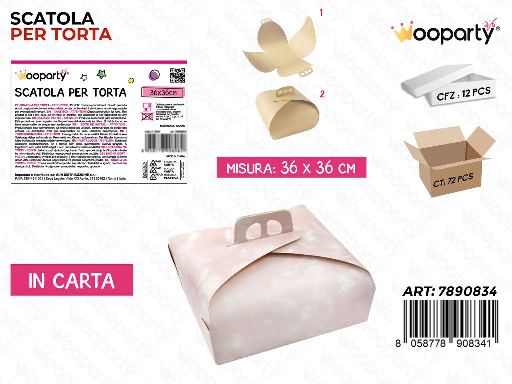 Scatola per Torta in Carta 36*36CM