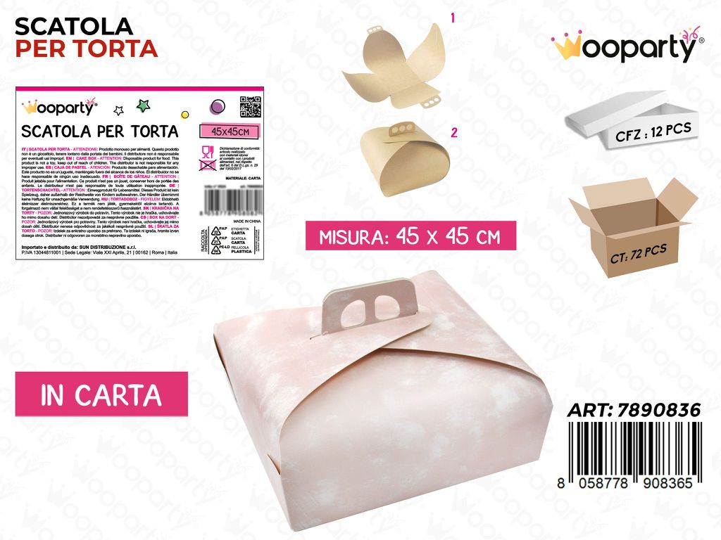 Scatola per Torta in Carta 45*45CM