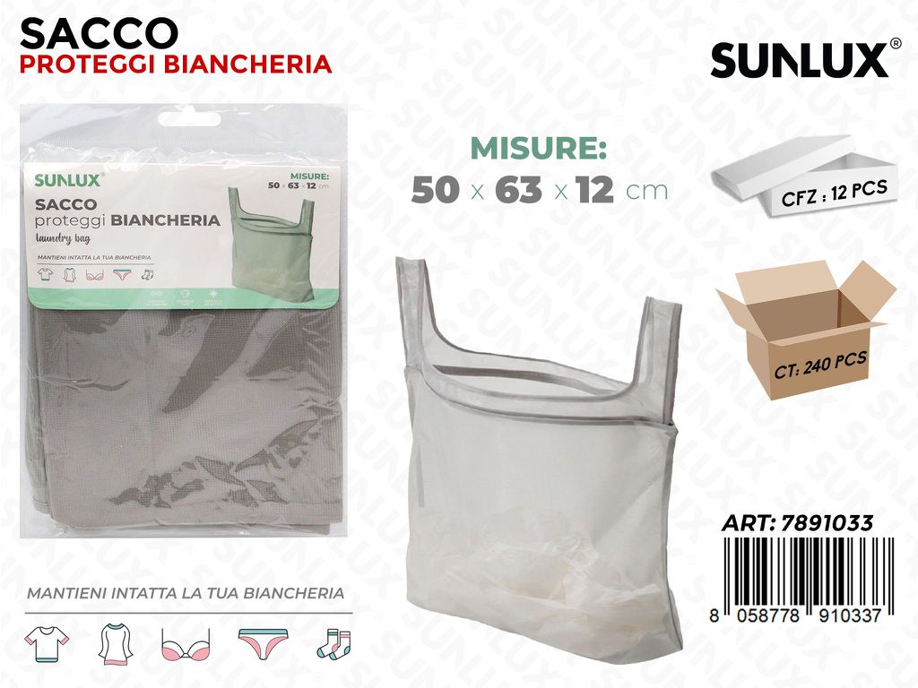Sunlux Sacco Proteggi Biancheria 50*63*12CM / Pz da 12