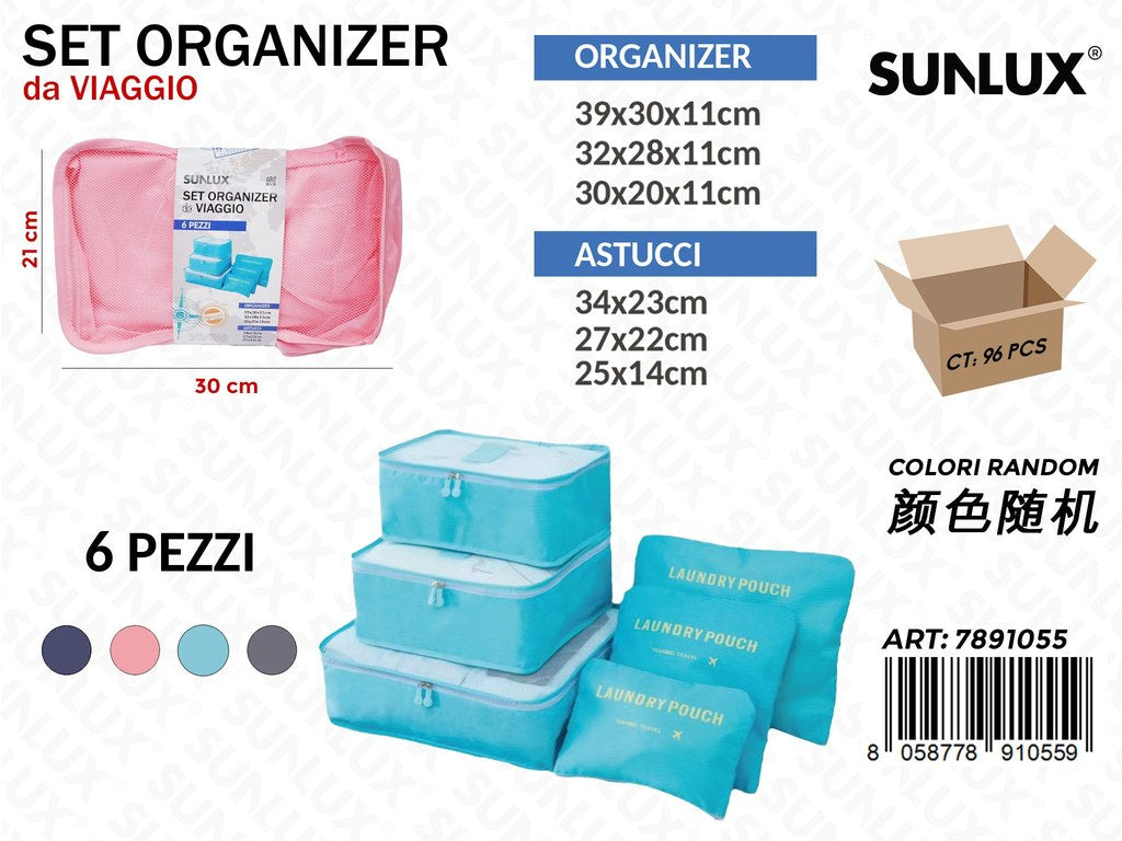 Sunlux Set Organizer da Viaggio 6PCS Ass.