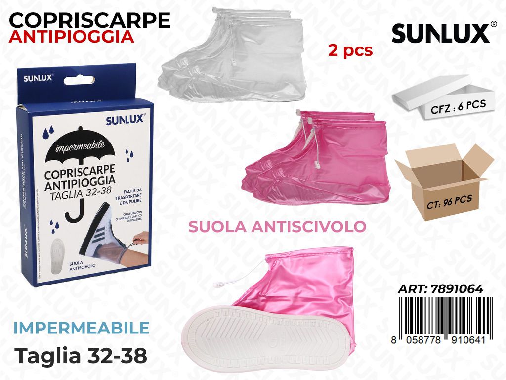 Sunlux Copriscarpe Antipioggia 32-38 Xs-s-m