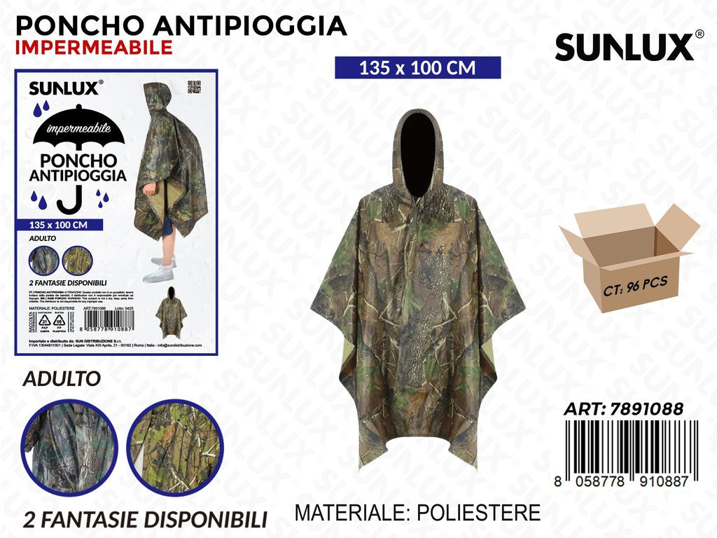 Sunlux Poncho Antipioggia Imperm. Ass. 135*100CM