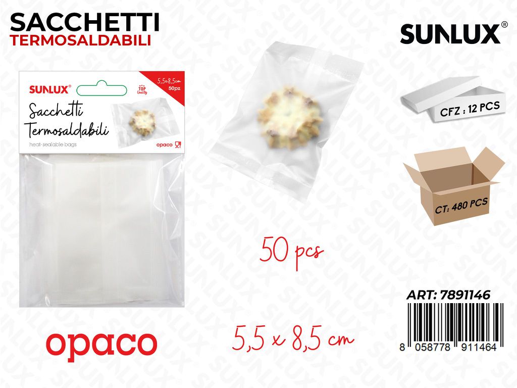 Sacchetti Termosaldati Opaco 50PCS 5.5*8.5CM