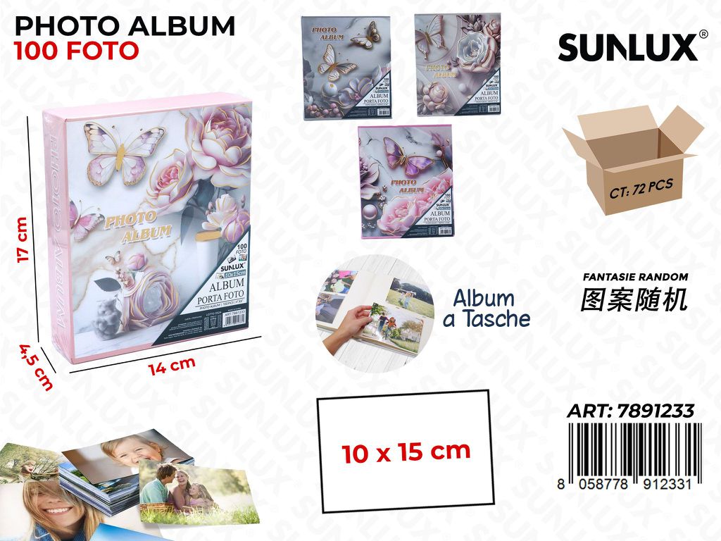 Sunlux Album Foto a Tasche Ass. 100F. 14*4.5*17CM