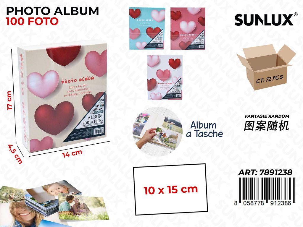 Sunlux Album Foto a Tasche Ass. 100F. 14*4.5*17CM