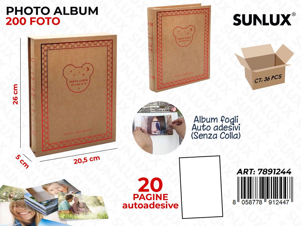 Sunlux Album Foto 20PAG. Adv Ass. 20.5*5.5*26CM