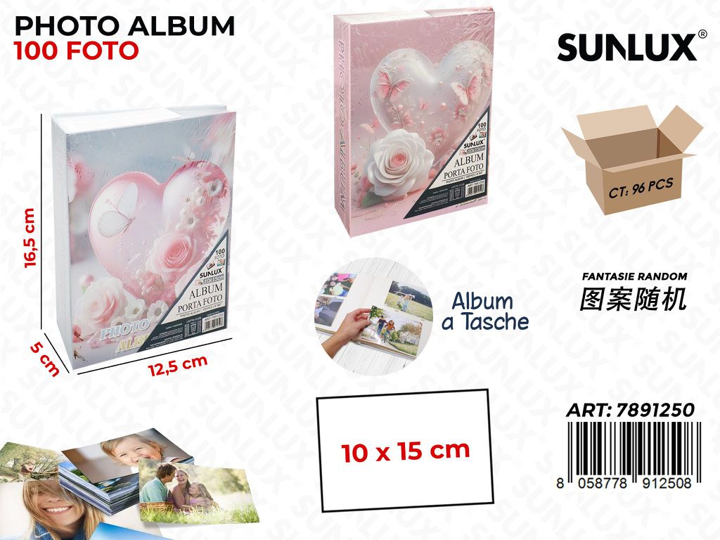 Sunlux Album Foto a Tasche Ass. 100F. 16.5*12.5*5CM