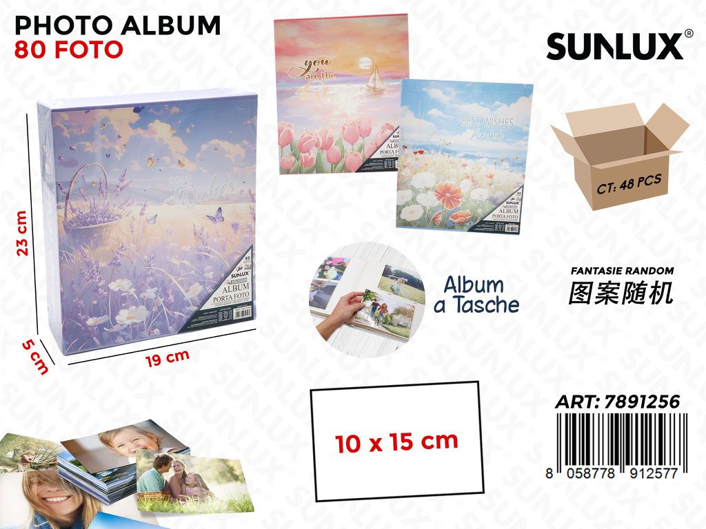 Sunlux Album Foto a Tasche Ass. 80F. 23*19*5CM