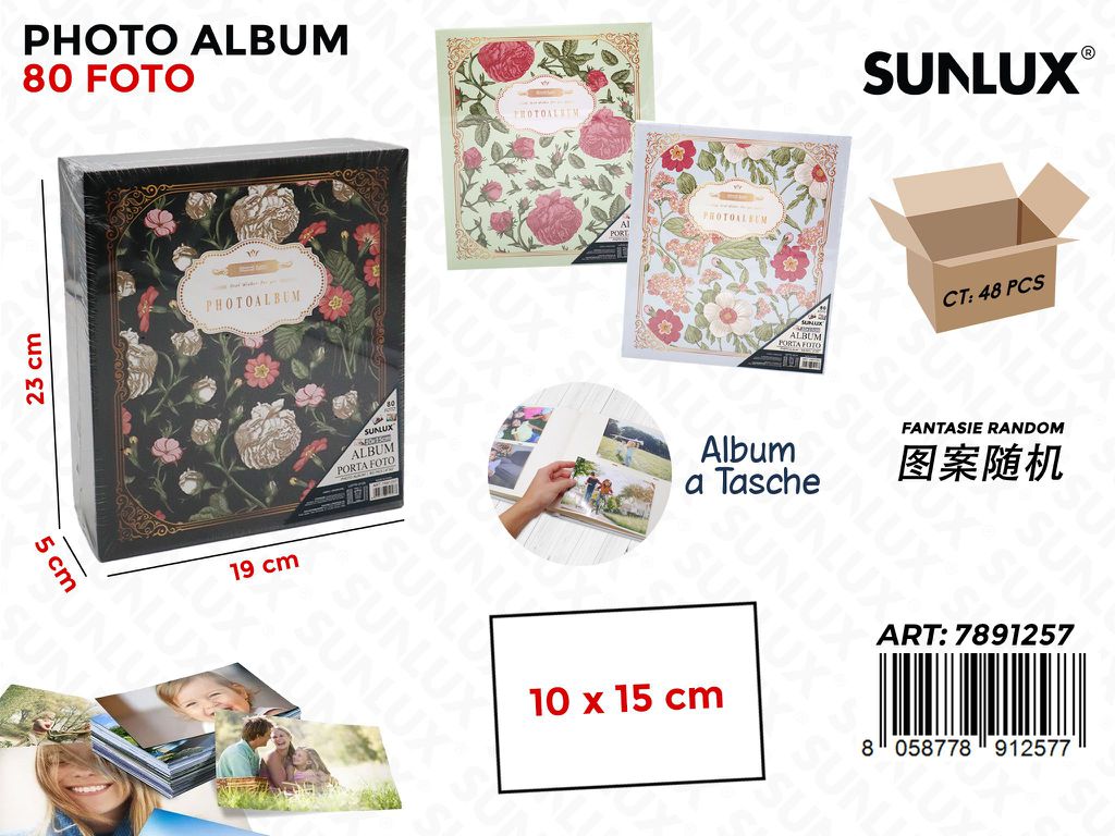 Sunlux Album Foto a Tasche Ass. 80F. 23*19*5CM