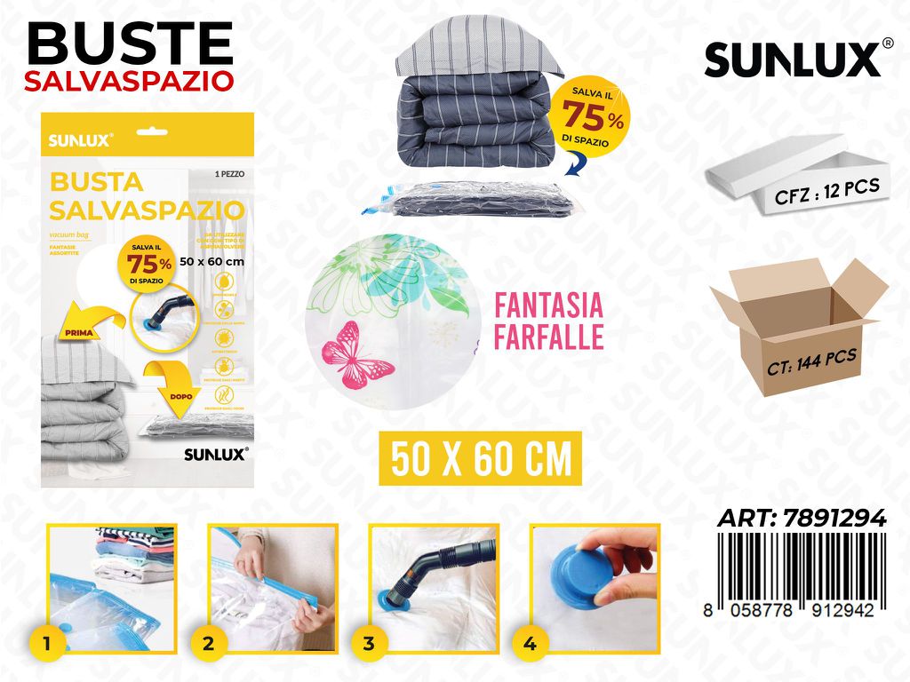 Sunlux Busta Salvaspazio Farfalle 50*60CM