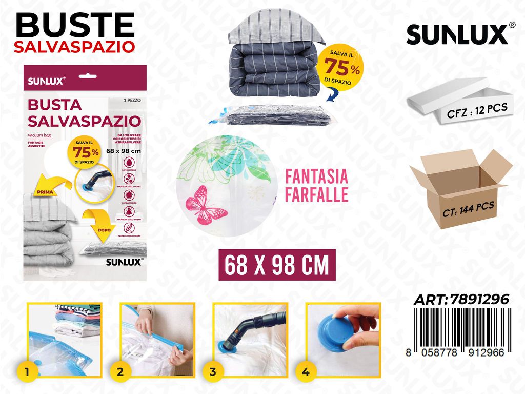 Sunlux Busta Salvaspazio Farfalle 68*98CM