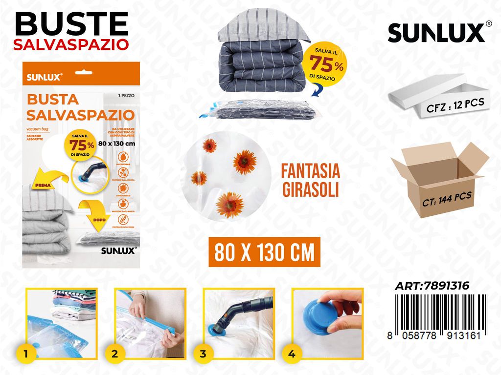 Sunlux Busta Salvaspazio Girasoli 80*130CM