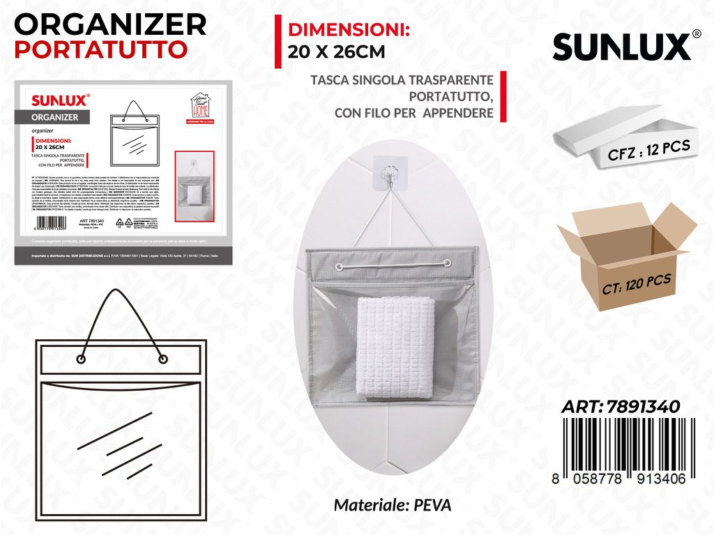 Organizer P.tutto Trasp. 1TASCA 20*26CM