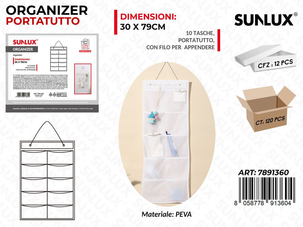 Organizer P.tutto Opaco 10TASCHE 30*79CM