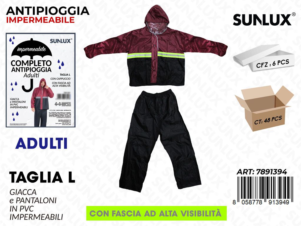 Sunlux Antipioggia Imperm. Adulti Tg. L