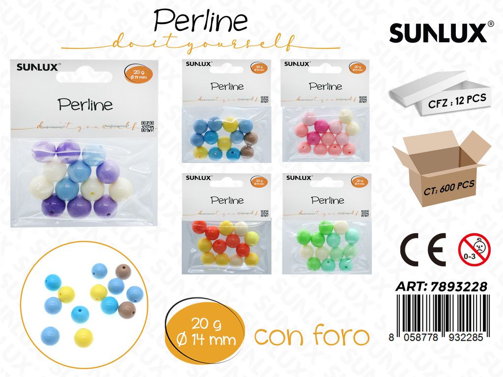 Sunlux Perline Forate Ass. 20G D.14MM