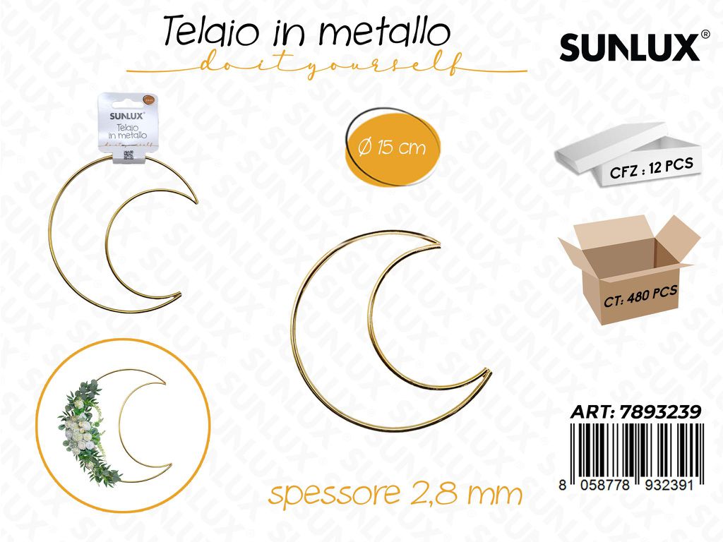 Sunlux Telaio Luna in Metallo 15CM*2.8MM