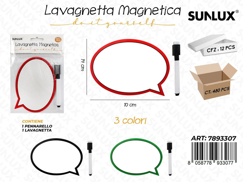 Lavagna Magnetica c/Pennello Colori Ass. 14*10CM