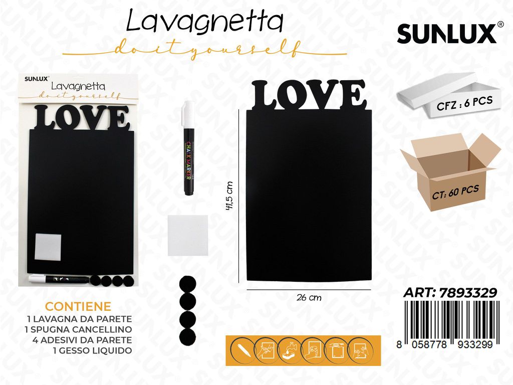 Lavagnetta da Parete Love 41*26 Cm