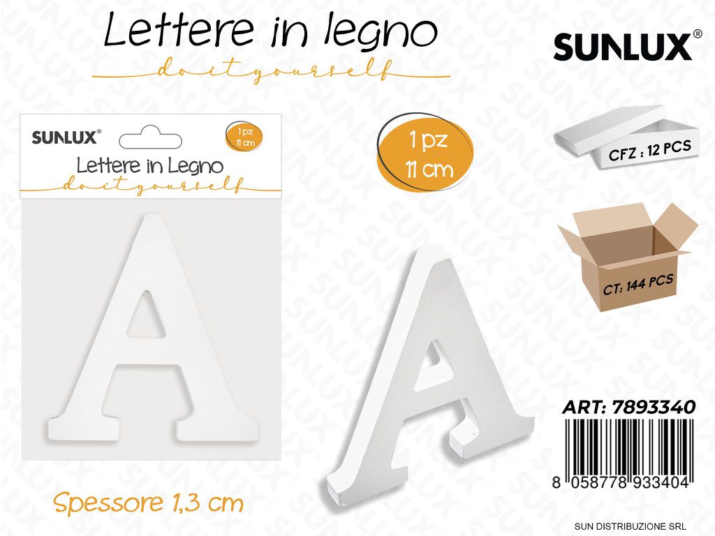 Lettera a in Legno 11*1.3CM