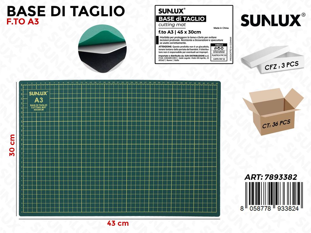 Base di Taglio F.to A3 43*30 Cm