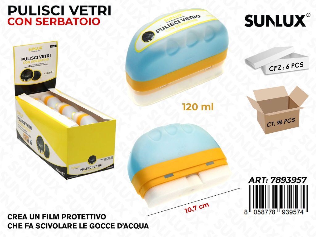 Sunlux Pulisci Vetri c/Serbatoio 120ML 10.7CM