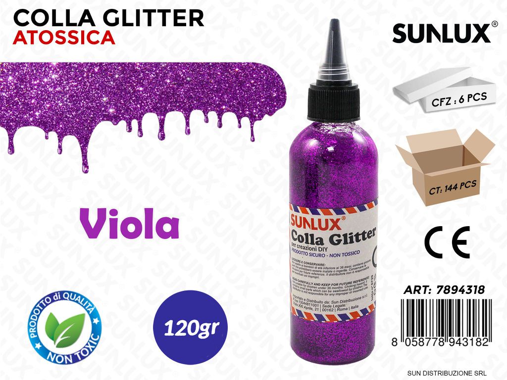 Colla Glitter Porpora 120GR
