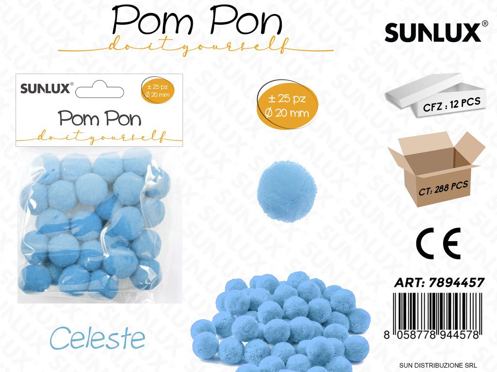 Pom Pon Celete D.20MM 25PCS