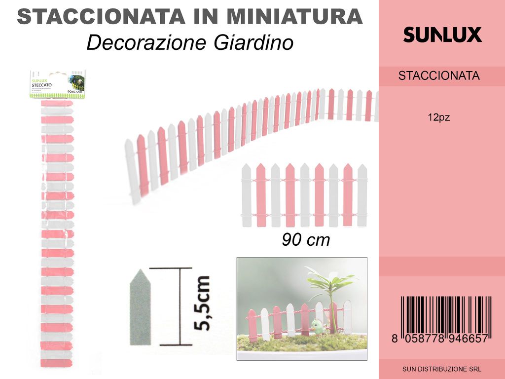Dec. Steccato 90*5.5CM Rosa -bianco
