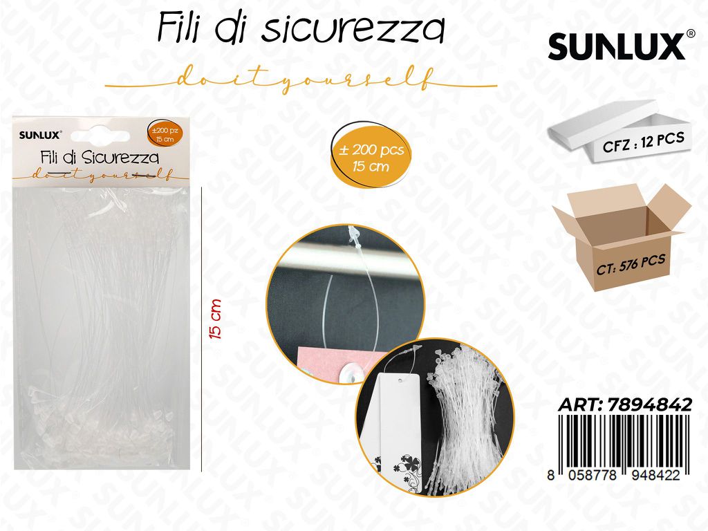 Fili di Sicurezza 200PCS 15CM