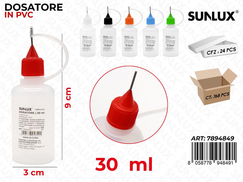 Dosatore in Pvc 30ML 3*9CM