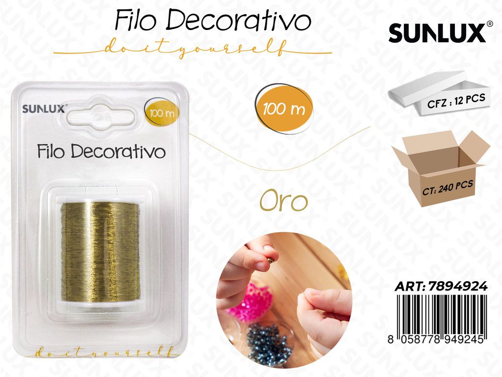 Filo Decorativo Oro 100MT