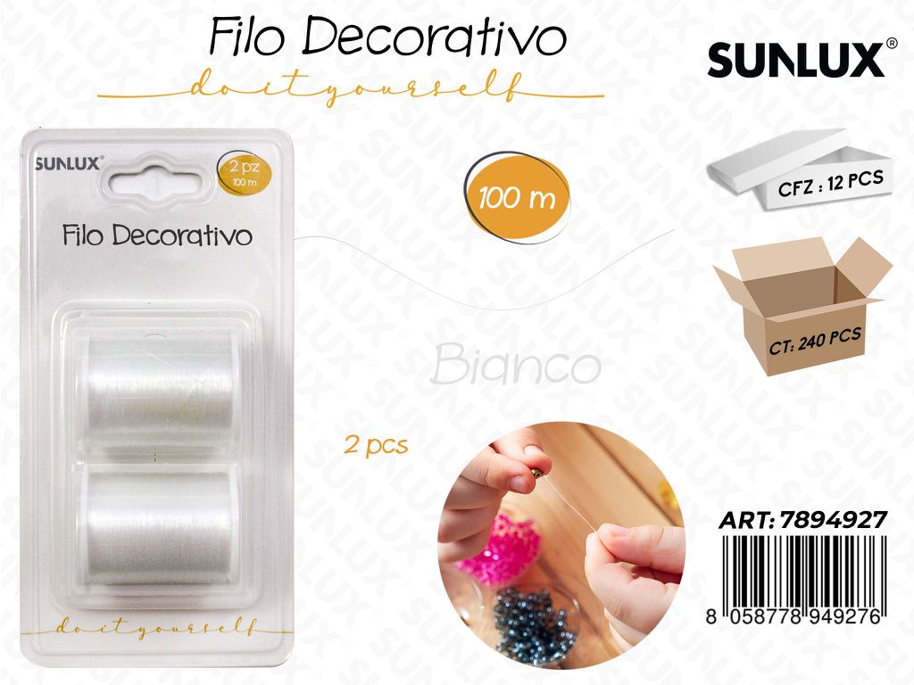 Filo Decorativo Bianco 2PCS 100MT