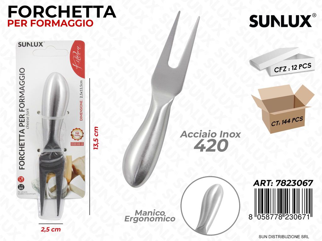 Forchetta per Formaggio Acciaio 420 2.5*13.5CM