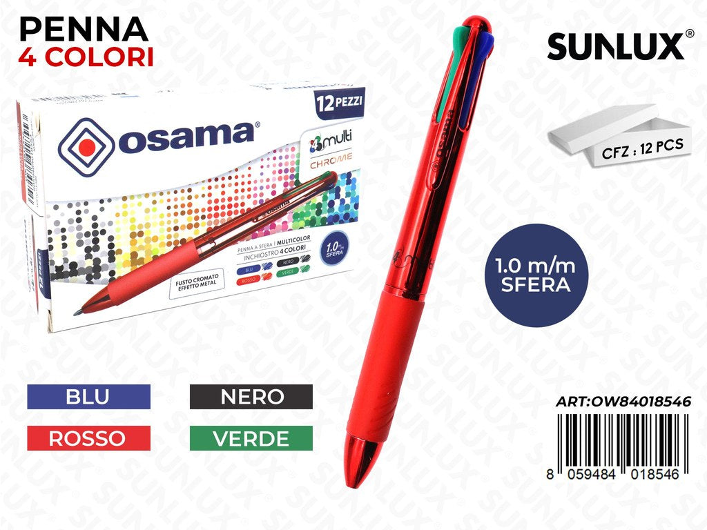 Penna Sfera 4MULTI Color Chili Red Chrome