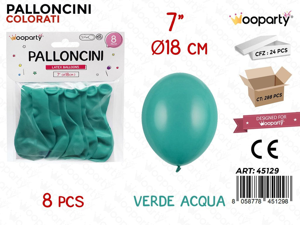 Palloncini Verde Acqua 7 8PCS