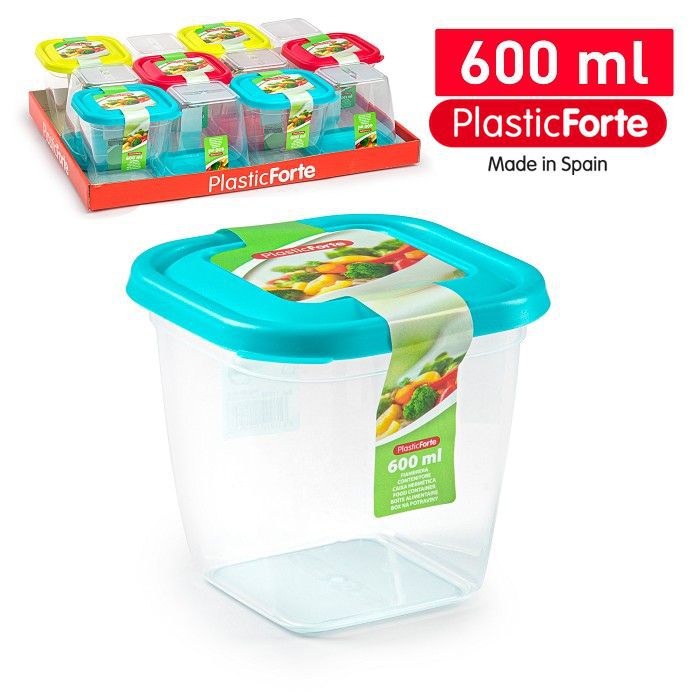Contenitore quadrato 600 ml.