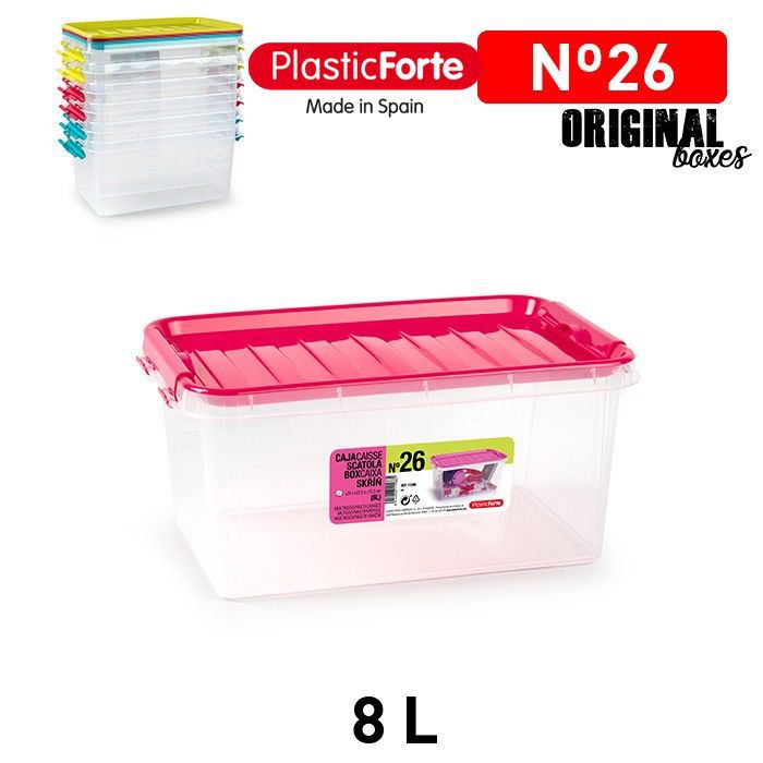 Scatola multiuso 8L con coperchio senza maniglia
