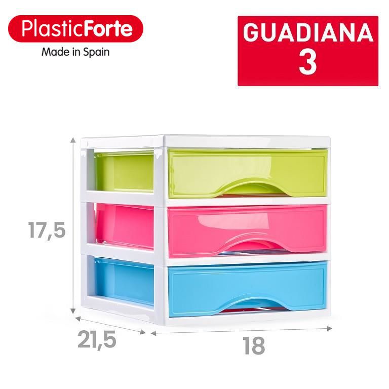 Cassettiera GUADIANA 3 cassetti BIANCOLORE